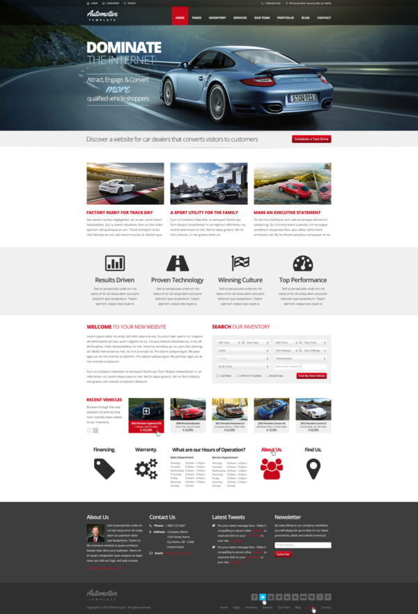 Automotive Car Dealership Business WordPress Theme