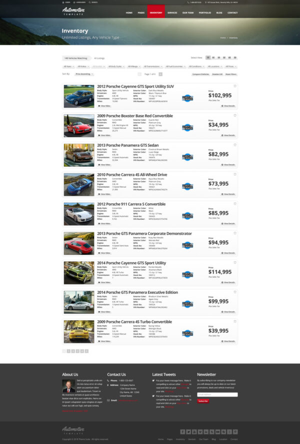 Automotive Car Dealership Business WordPress Theme