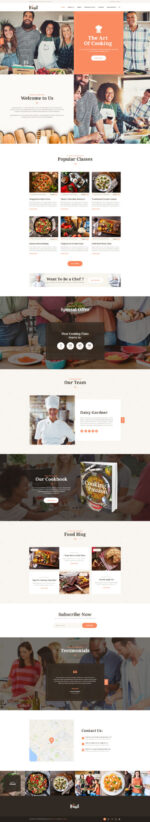Basil | Cooking Classes and Workshops WordPress Theme