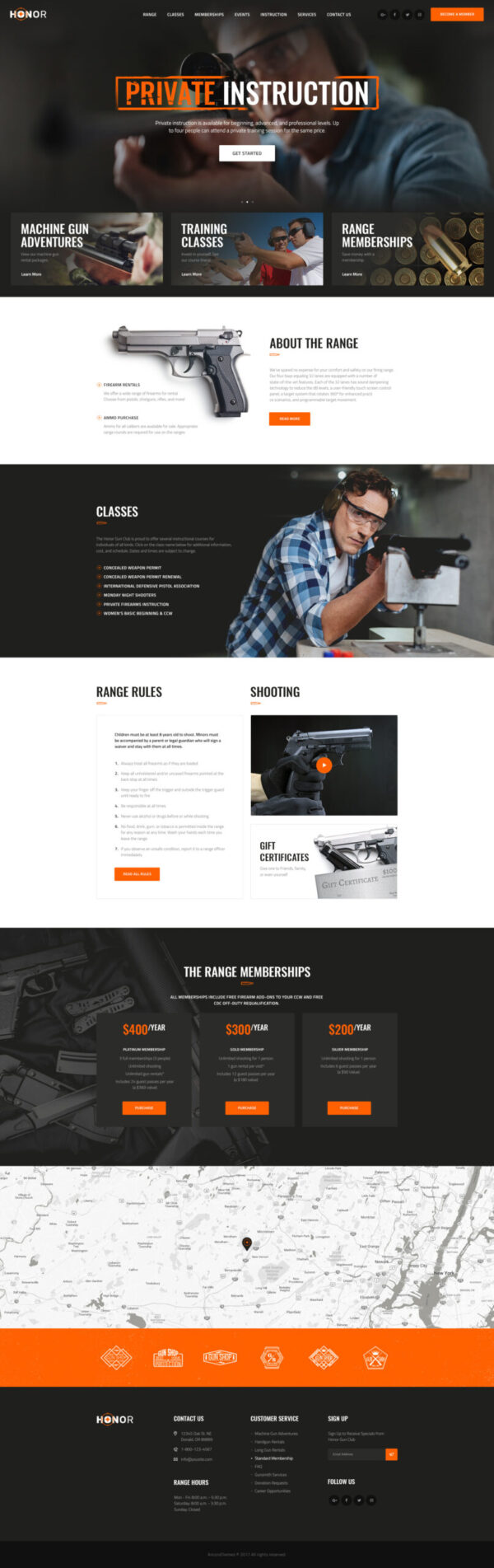Honor | Multi-Purpose Shooting Club & Weapon Store WordPress Theme + Elementor