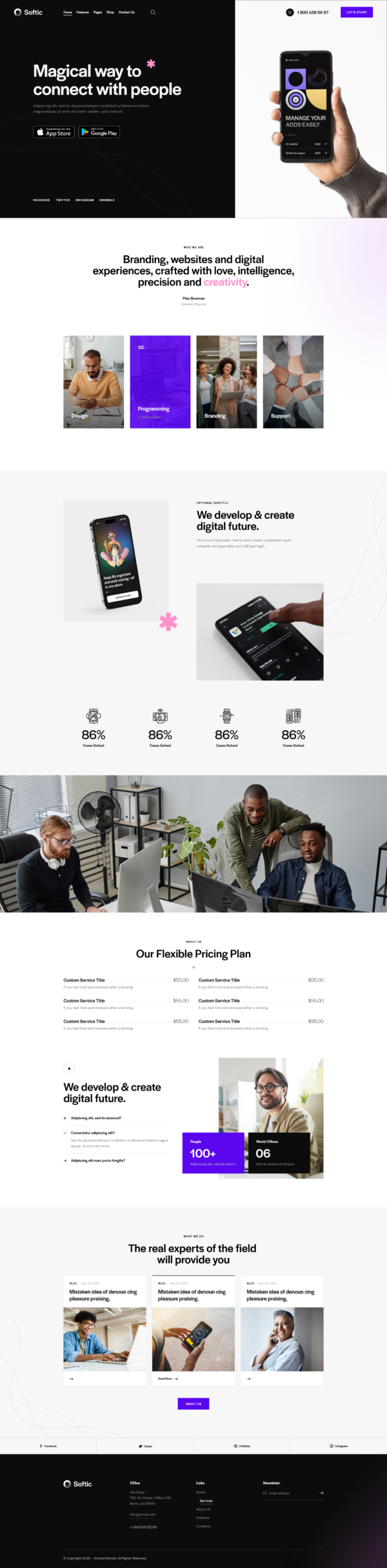 Softic - SAAS Software & Application WordPress Theme