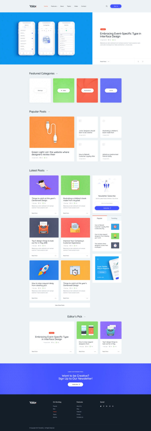 Yolox | Modern WordPress Blog Theme for Business & Startup