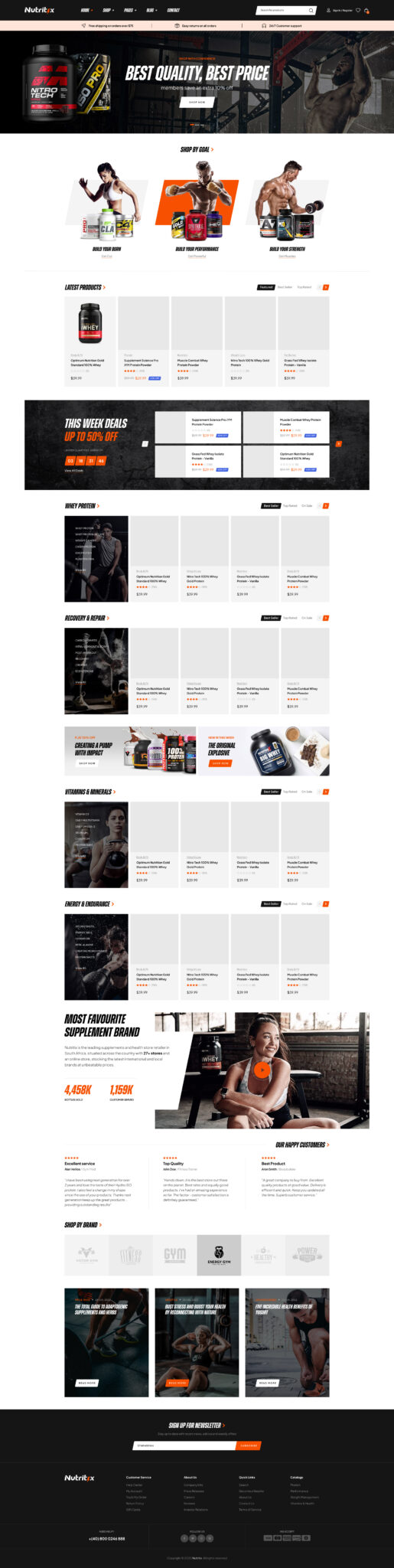 Nutritix - Supplement & Nutrition WooCommerce Theme