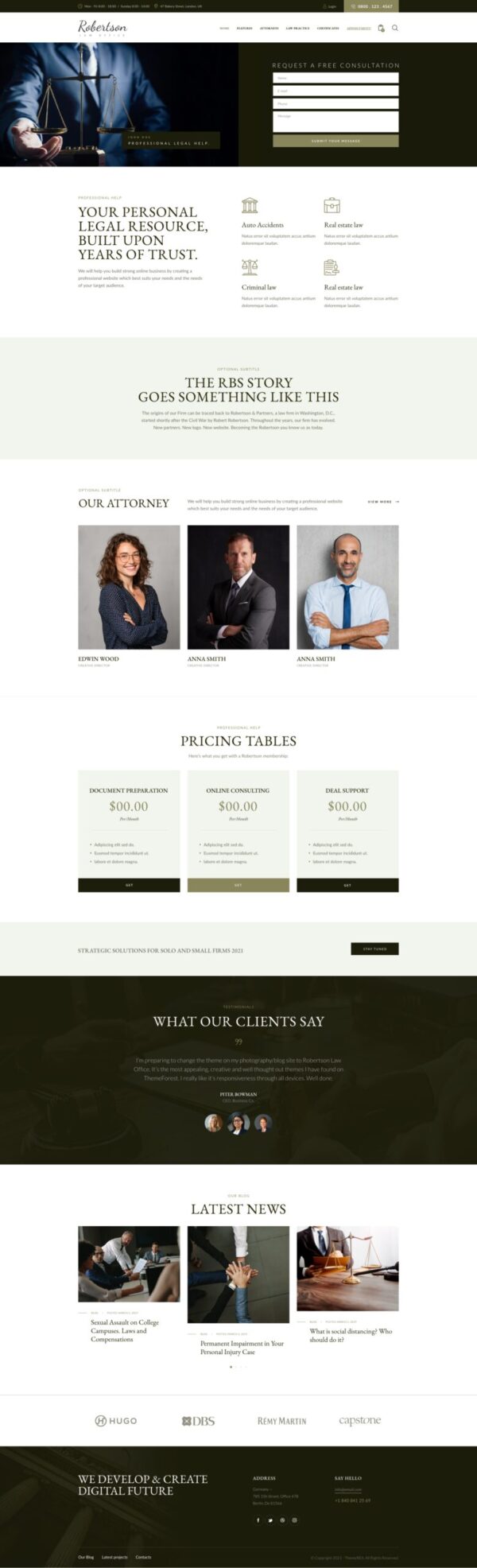 Law Office | Attorney & Legal Adviser WordPress Theme + RTL