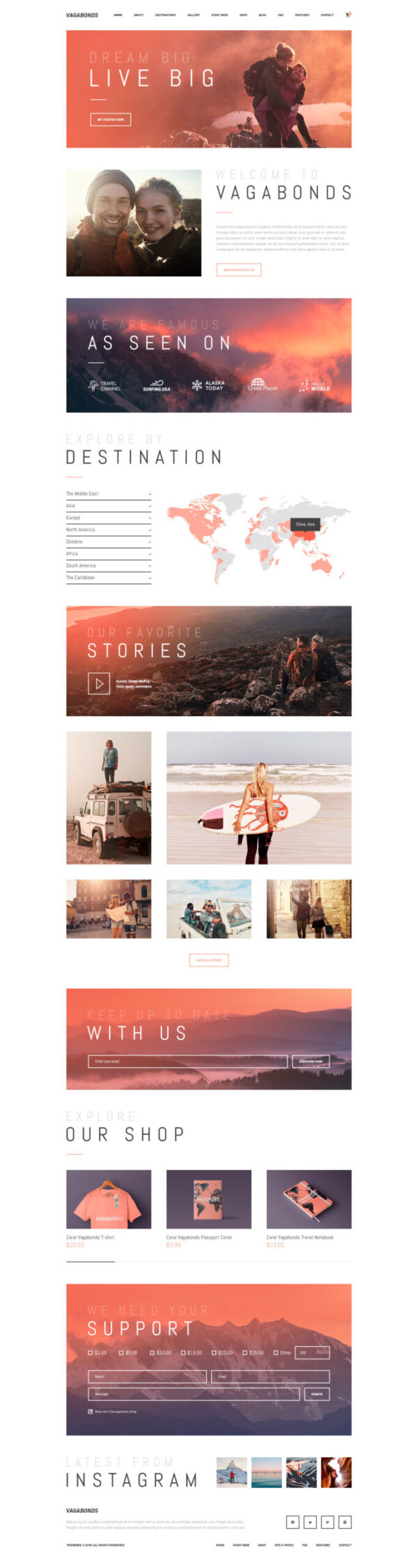 Vagabonds | Personal Travel & Lifestyle Blog WordPress Theme