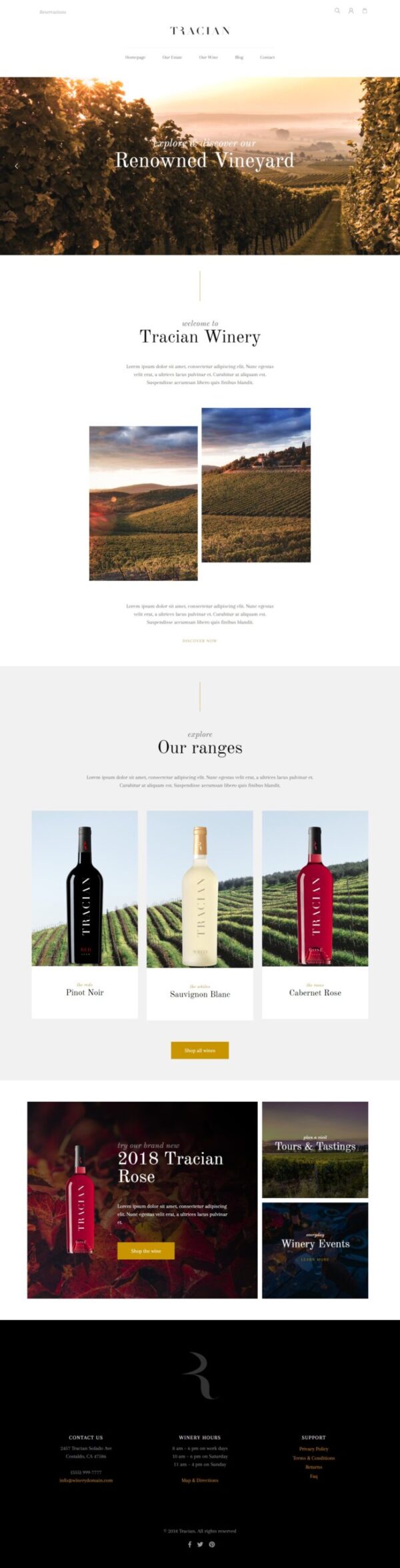Tracian - Wine WordPress Theme