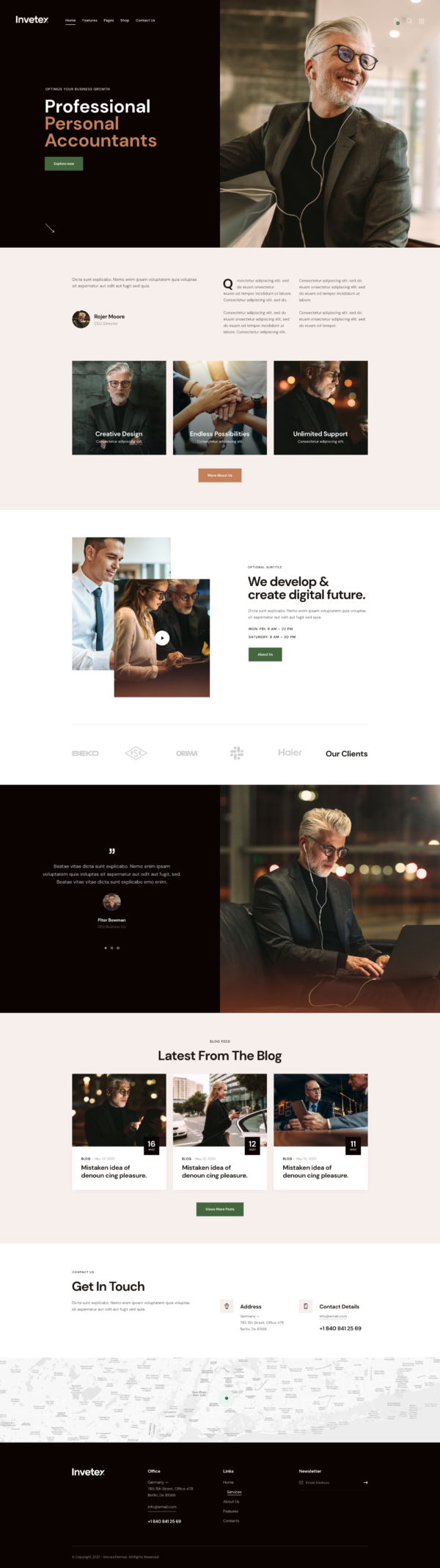 Invetex | Business Consulting & Investments WordPress Theme