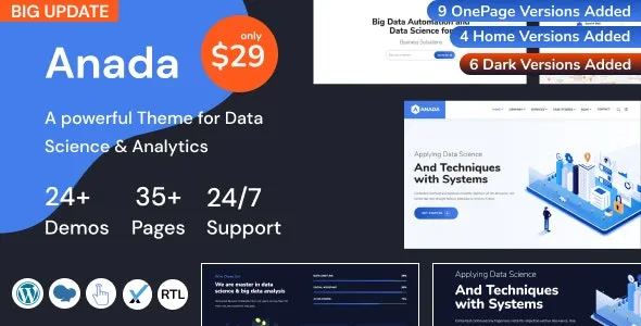 Anada - Artificial Intelligence & Data Science WordPress