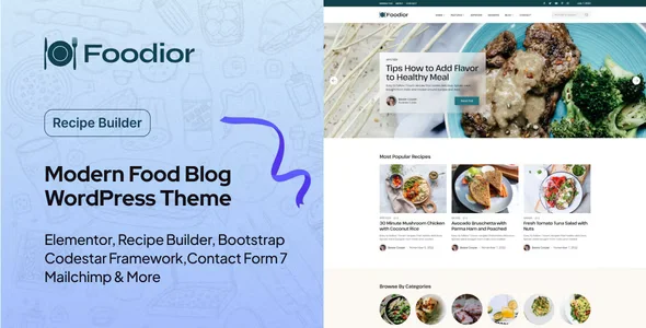 Foodior - Personal Food Blog WordPress Theme