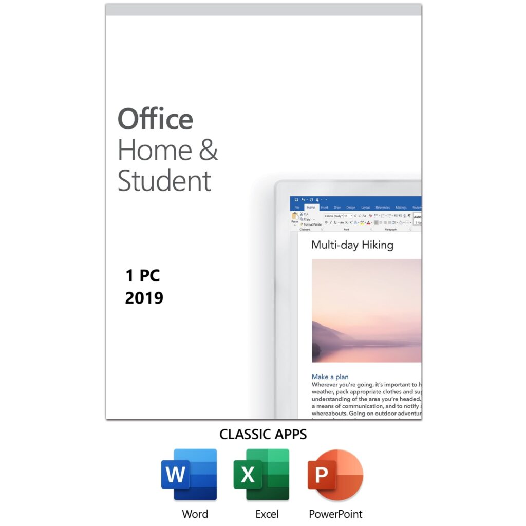 Office 2019 Home and Student Key – 1 PC