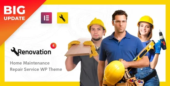 Renovation - Repair Service, Home Maintenance Elementor WP Theme