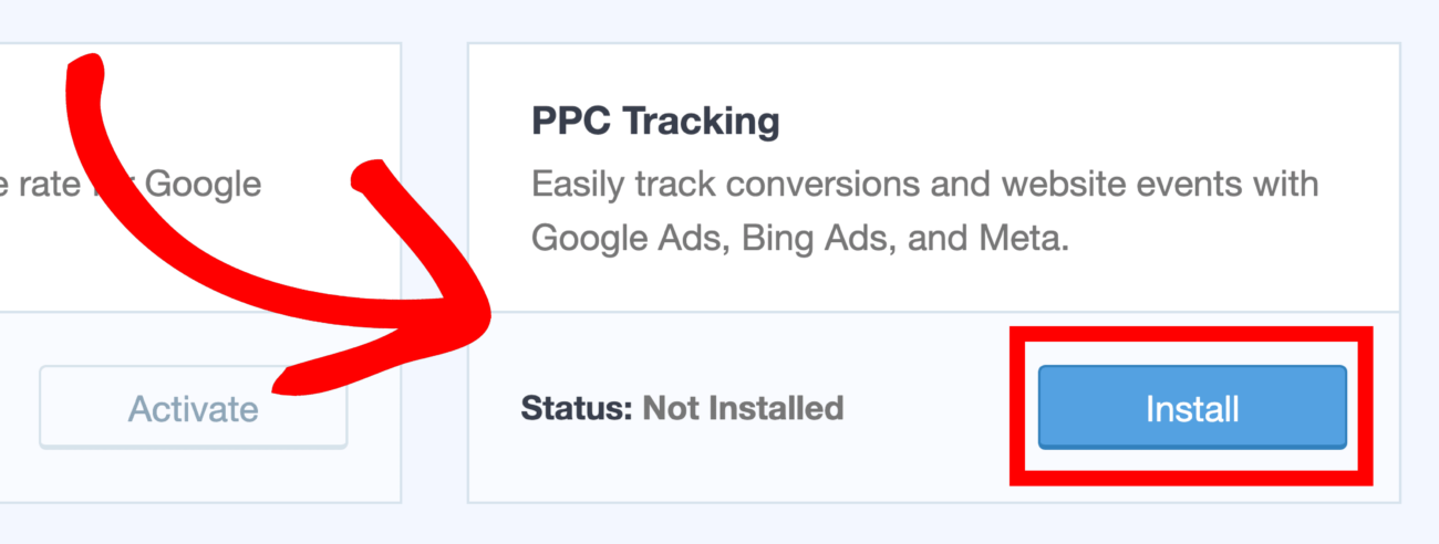 MonsterInsights PPC Tracking Addon