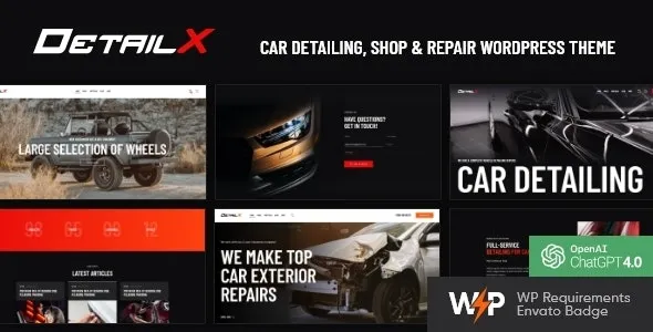 DetailX - Car Detailing, Shop & Repair WordPress Theme