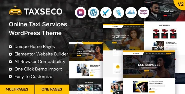 Taxseco - Online Taxi Service WordPress Theme | Business