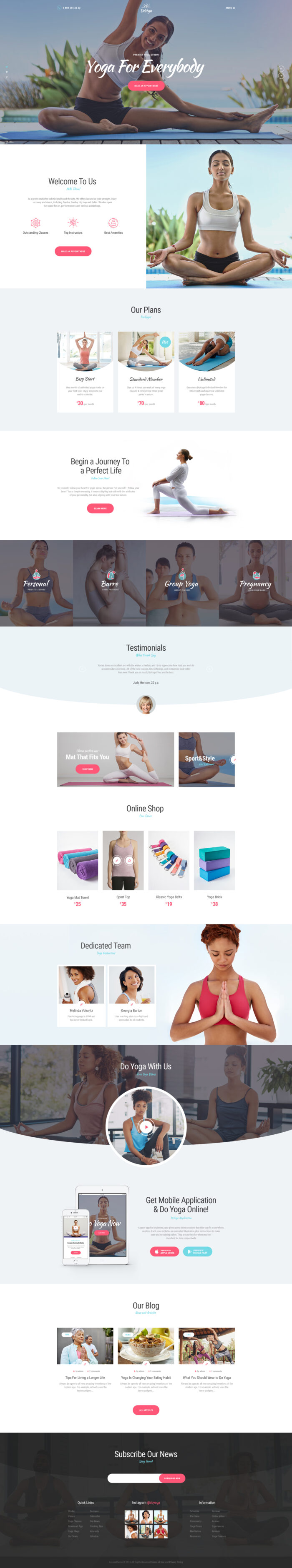 BeYoga | Yogastudio & Gym WordPress Theme