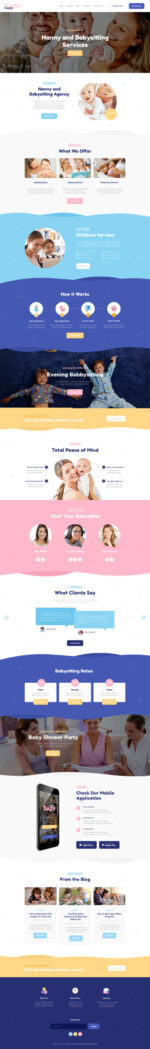 Happy Baby | Nanny & Babysitting Services Children WordPress Theme