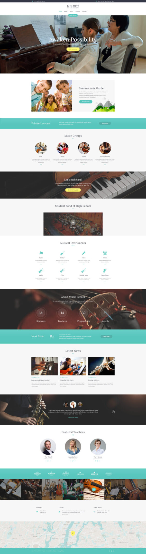 Melody - Arts & Music School WordPress Theme