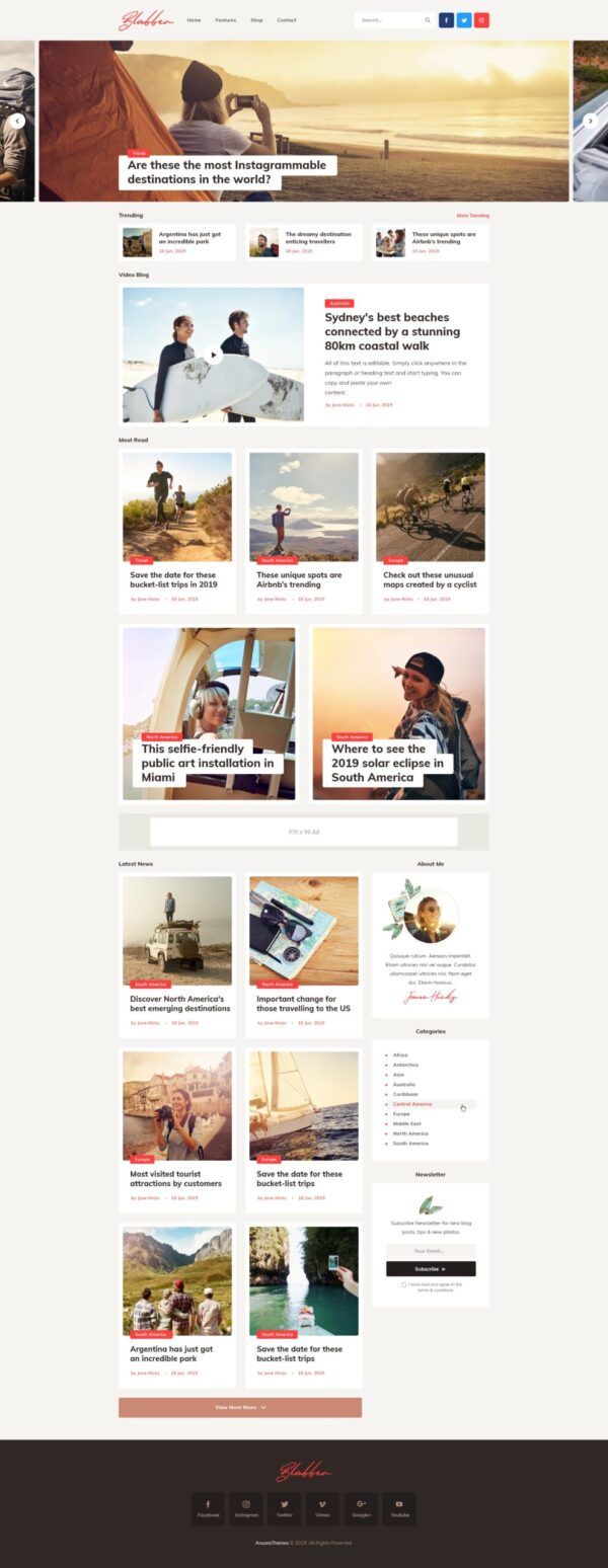 Blabber | All-in-One Elementor Blog & News Magazine WordPress Theme + RTL