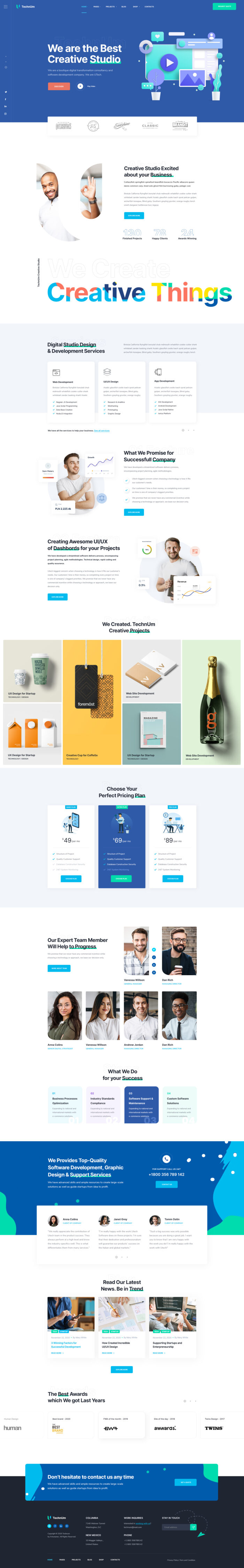 Technum | Digital Agency & Web Design WordPress Theme