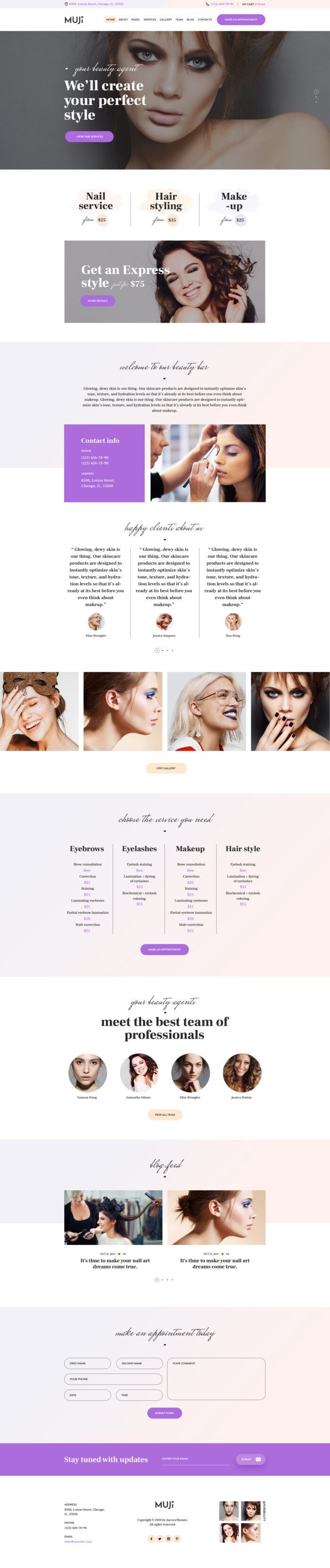 Muji | Beauty Shop & Spa Salon WordPress Theme