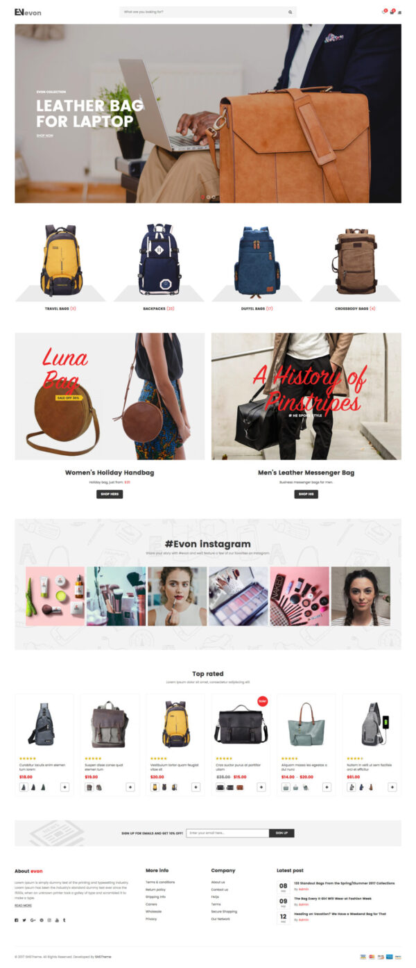 Evon - Bag Store WooCommerce WordPress Theme