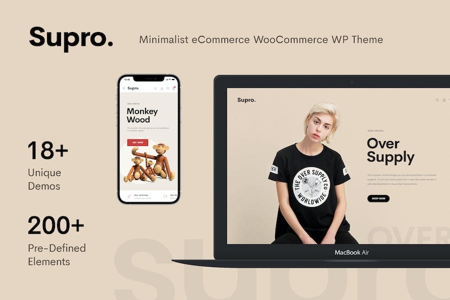 Supro - Minimalist AJAX WooCommerce WordPress Theme