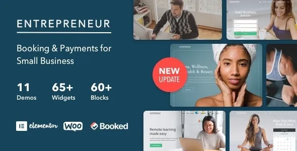 Entrepreneur helps convert visitors to customers using built in conversion forms, booking, and scheduling calendars. There is so much you can accomplish with this theme. Designed from the ground up to make day to day business easier and more successful.
