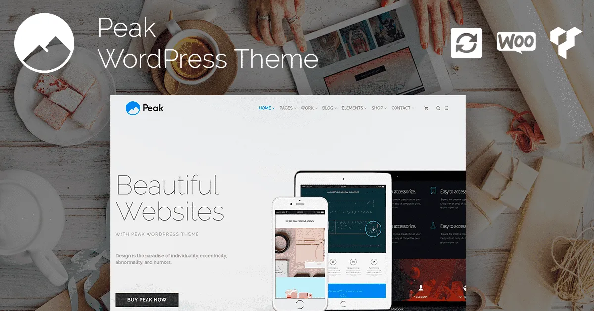 Peak WordPress Theme Royal Portfolio Template - Visualmodo