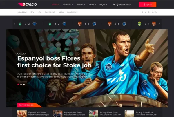 Themeum Calcio Demo – Soccer & Football WordPress Blog Theme
