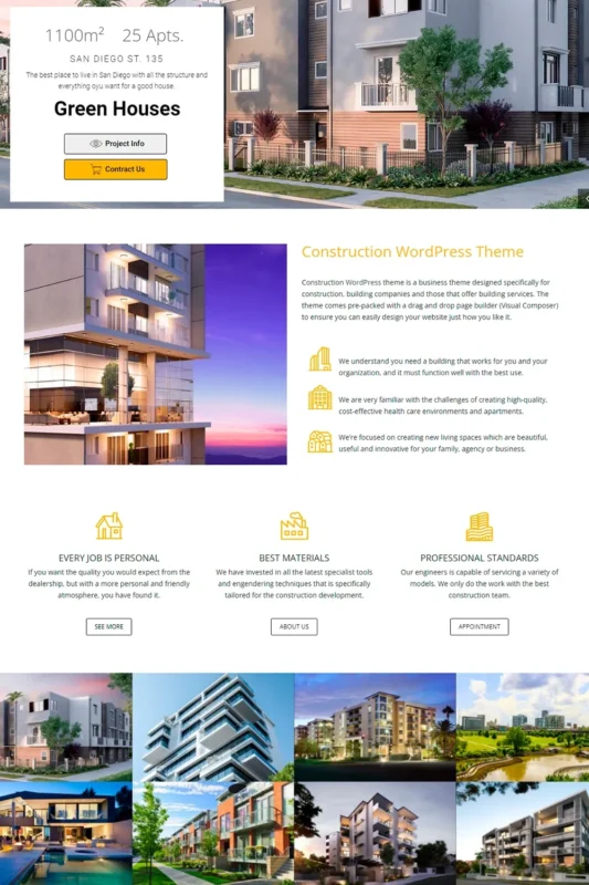 Construction WordPress Theme: Engineering & Building Template by Visualmodo