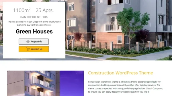 Construction WordPress Theme: Engineering & Building Template by Visualmodo