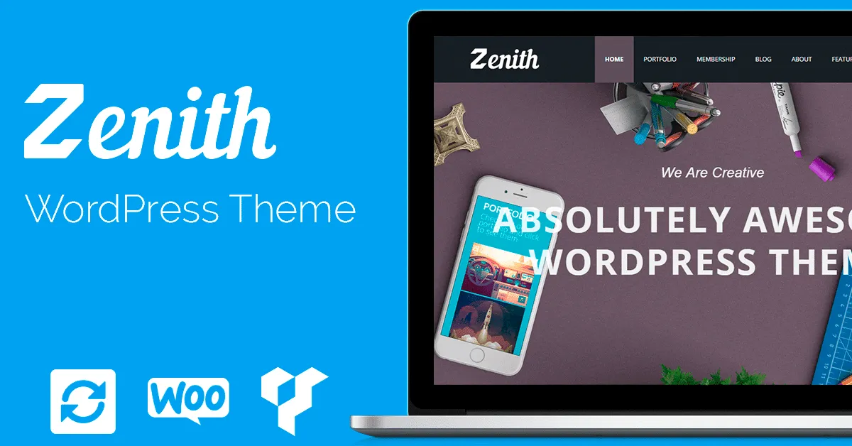 Zenith WordPress Theme Agency Portfolio Template - Visualmodo