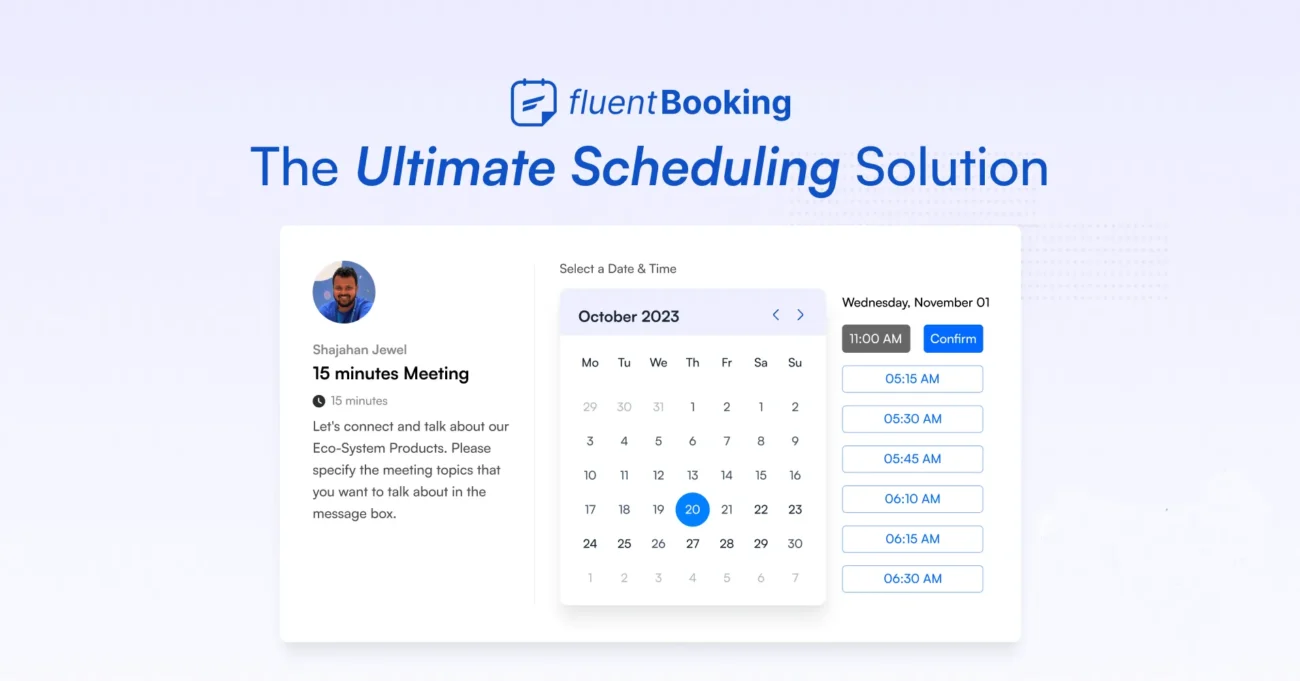 Fluent Booking Pro: Appointment Booking Calendar Plugin for WordPress - FluentBooking