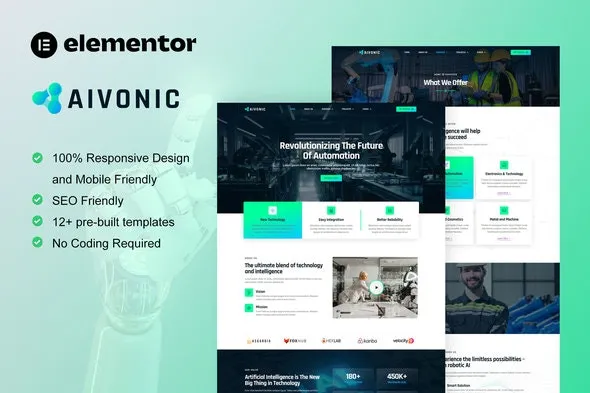 Aivonic - AI & Robotics Elementor Pro Template Kit