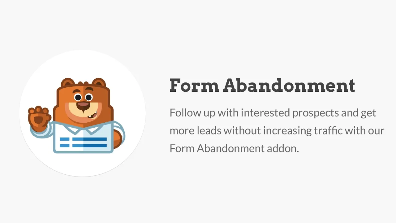 Form Abandonment Addon by WPFroms