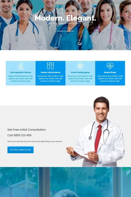 Medical WordPress Theme Clinic HealthCare Visualmodo Template