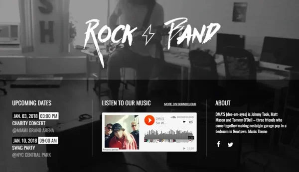 Music WordPress Theme DJ, Band & Artist Template - Visualmodo