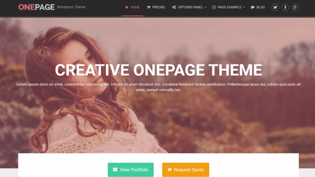 OnePage WordPress Theme - MyThemeShop