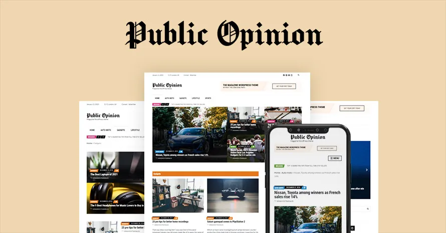 Public Opinion WordPress Theme & CSSIgniter