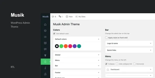 Musik - WordPress Admin Theme