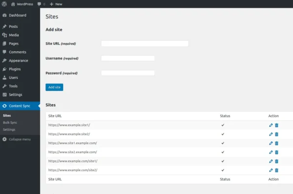 WordPress API Posts and Pages Sync with Multiple WordPress Sites