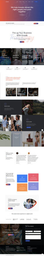 Enside - Multipurpose Onepage Landing Page WordPress Theme