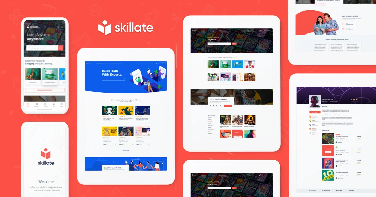 Skillate - WordPress eLearning Theme Powered by Gutenberg