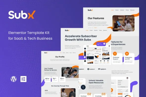 Subx - SaaS & Tech Business Elementor Template Kit