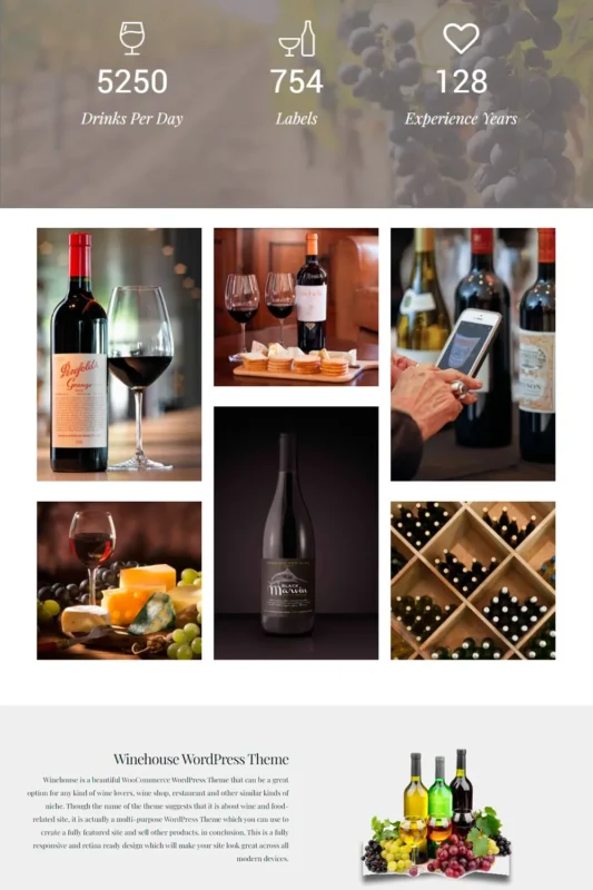 WineHouse WordPress Theme: Wine Shop & Vineyard Template by Visualmodo