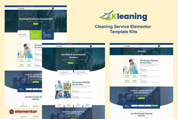 Kleaning - Cleaning Service Elementor Template Kits