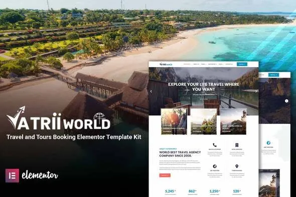 Yatriiworld – Travel & Tours Booking Elementor Template Kit | Travel & Accomodation