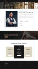 Balleto - Ballet School Elementor Pro Full Site Template Kit
