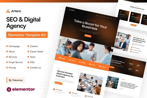 Artera - SEO & Digital Agency Elementor Pro Template Kit