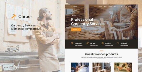 Carper - Carpenter & Craftman Elementor Template Kit